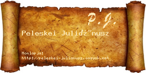 Peleskei Juliánusz névjegykártya